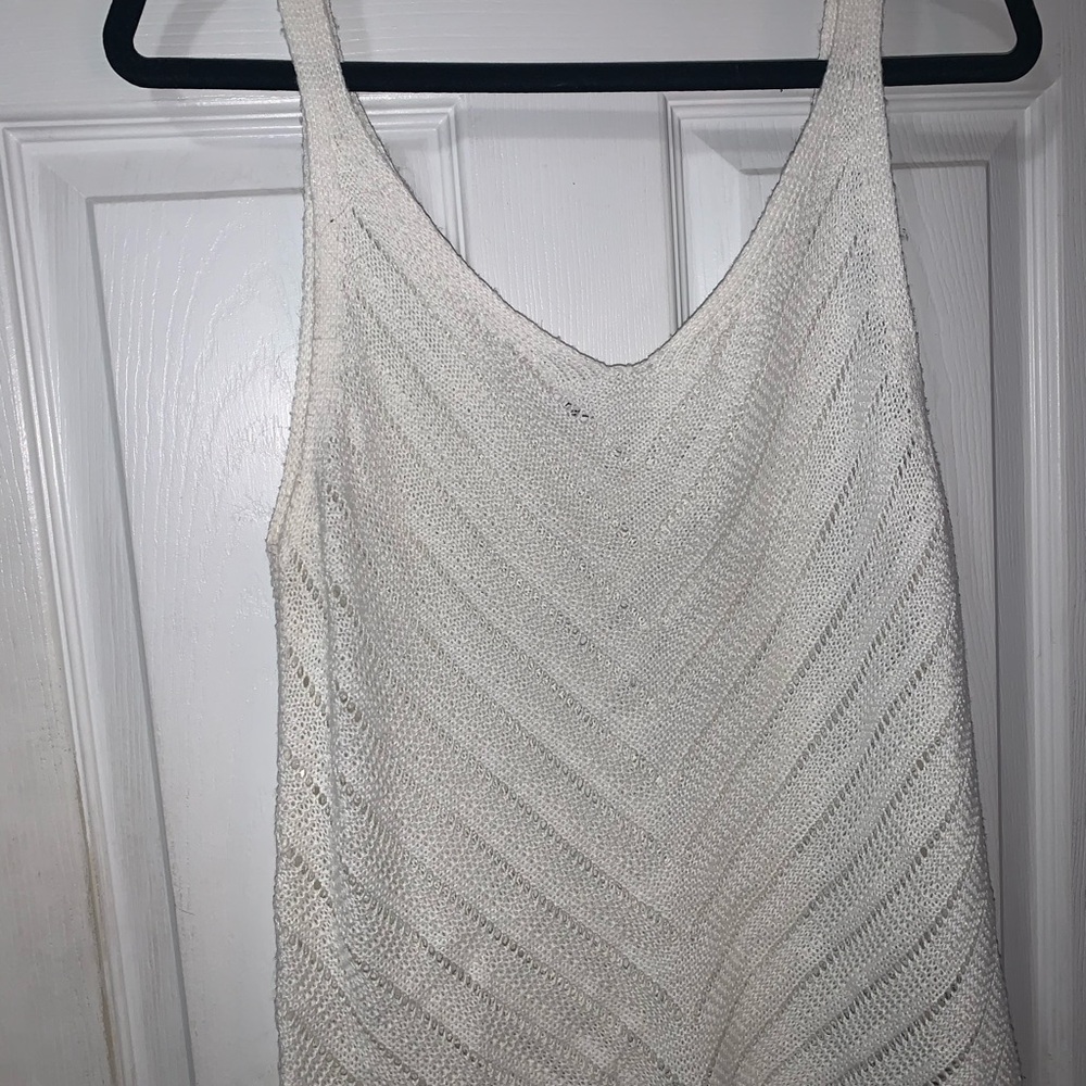 Crochet white top